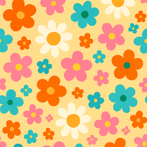 Fond d'écran fleurs mignonnes.
In-Game asset.  2d.  High contrast.  No shadows