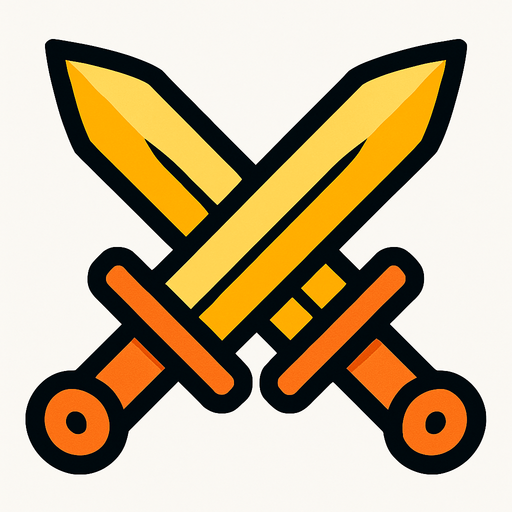 Kılıçlar savaş iconu.
In-Game asset.  2d.  High contrast.  No shadows