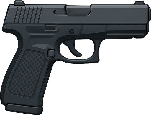 make it a real life gun. No background. Transparent background. Blank background. No shadows. 2d. In-Game asset. flat
