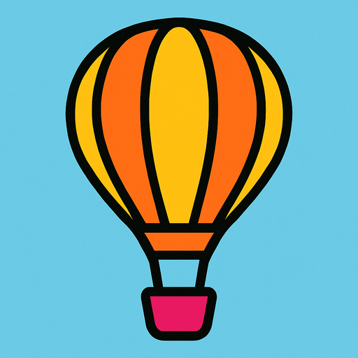 flying air balloon.
In-Game asset.  2d.  High contrast.  No shadows
