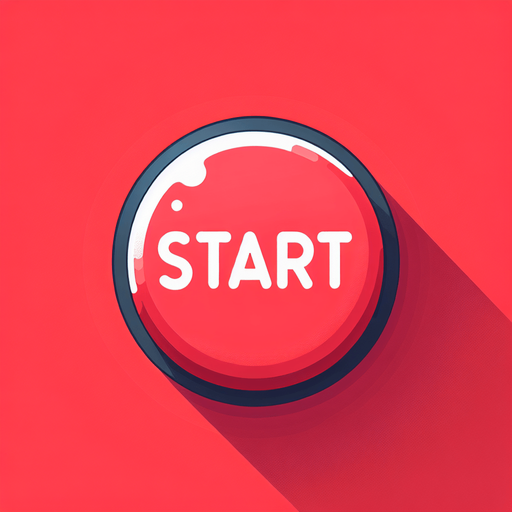 A start button. White on Red..
Single Game Texture. In-Game asset. 2d. Blank background. High contrast. No shadows.