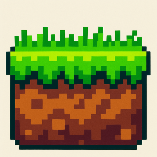 Draw me a platform with grass at the bottom of the ground. 2d pixel.
In-Game asset.  2d.  High contrast.  No shadows