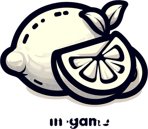A lemon with a few slices cut off..
Single Game Texture. In-Game asset. 2d. Blank background. High contrast. No shadows.