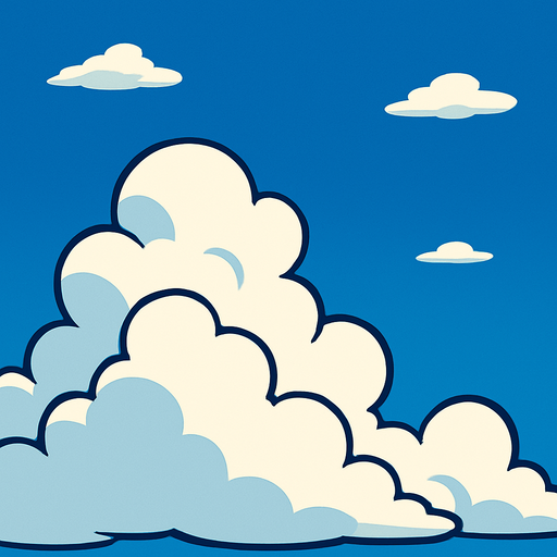 2d disney style image about zone of blue sky.
In-Game asset.  2d.  High contrast.  No shadows