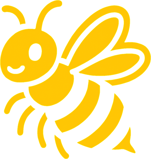 Abeille jaune.
In-Game asset.  2d.  High contrast.  No shadows