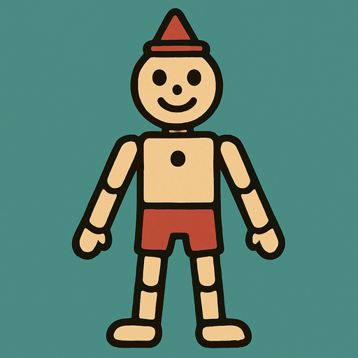 Basit bir kukla figürü.
In-Game asset.  2d.  High contrast.  No shadows