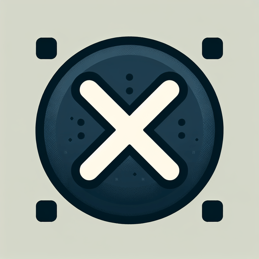 UI close button shoing an X symbol.
Single Game Texture. In-Game asset. 2d. Blank background. High contrast. No shadows.