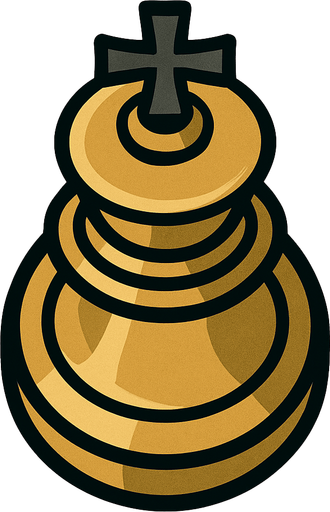 Chess king view from above.
In-Game asset.  2d.  High contrast.  No shadows