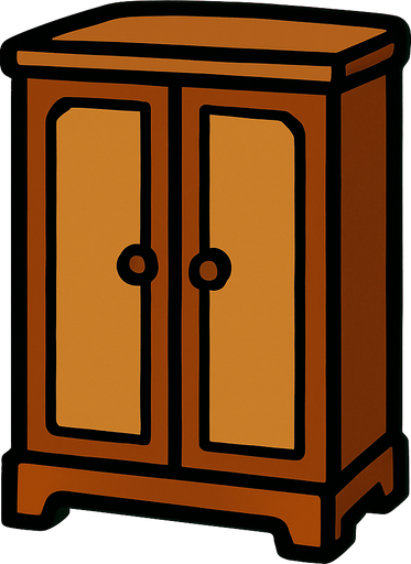 armario.
In-Game asset.  2d.  High contrast.  No shadows