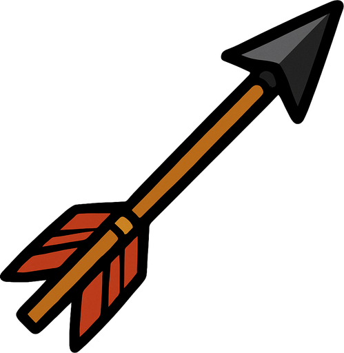 Arrow.
In-Game asset.  2d.  High contrast.  No shadows