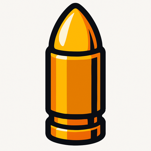 bullet.
In-Game asset.  High contrast.  No shadows