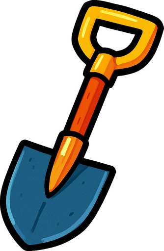 shovel.
In-Game asset.  2d.  High contrast.  No shadows