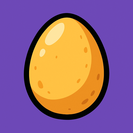 Egg.
In-Game asset.  2d.  High contrast.  No shadows