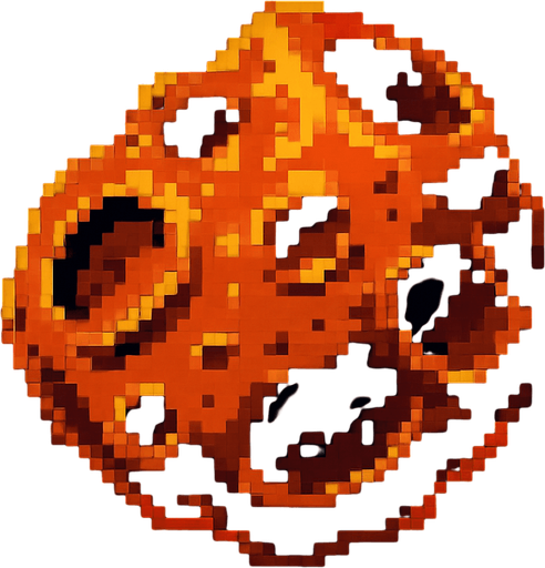 2D retro tarzı asteroit.
In-Game asset.  2d.  High contrast.  No shadows