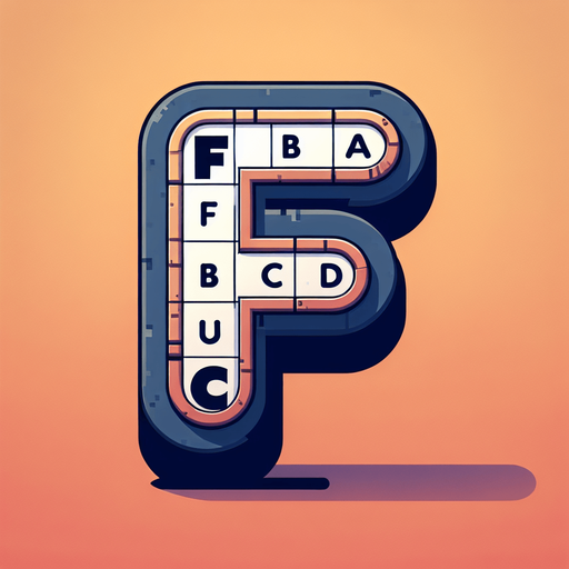 Letter F But Letter A Letter B And Letter C In My Letter F Belly.
Single Game Texture.  In-Game asset.  2d.  Blank background.  High contrast.  No shadows