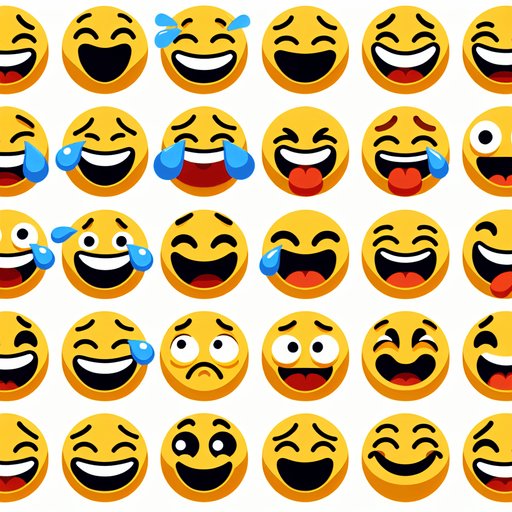 serie of laughing smileys