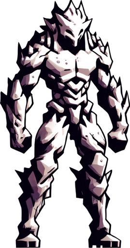 The same character but kneeling and covered in green liquid.