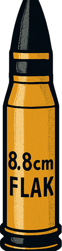 prollectil de un flak 8,8cm.
In-Game asset.  2d.  High contrast.  No shadows