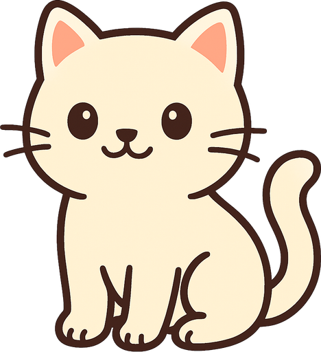 Cat backgraund sweet white.
In-Game asset.  2d.  High contrast.  No shadows