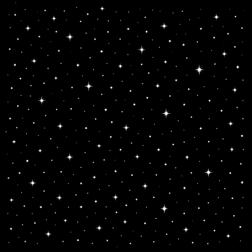 siyah arka planda rastgele dağılmış minik parıltılı yıldızlar.
In-Game asset.  2d.  High contrast.  No shadows