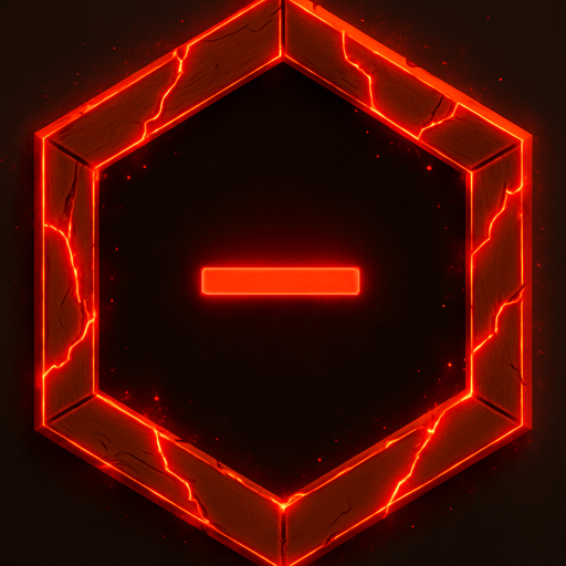 A frame that symbolizes that the element inside is penalized, unboosted, has a minus to its effect. It should be shown in the frame, not inside! With some VFX effect