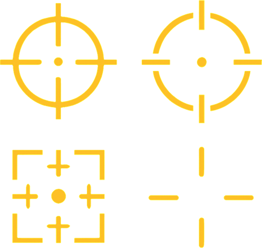 Прицел пак. Желтого цвета
In-Game asset.  2d.  High contrast.  No shadows