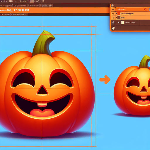 an orange halloween pumpkin with glasses
Single Game Texture. In-Game asset. 2d. Blank background. High contrast. No shadows.