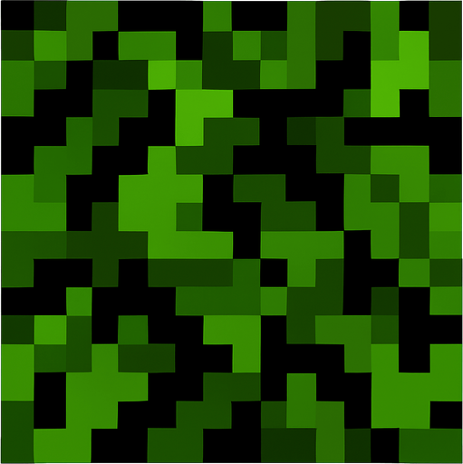 minecraft leaf.
In-Game asset.  2d.  High contrast.  No shadows