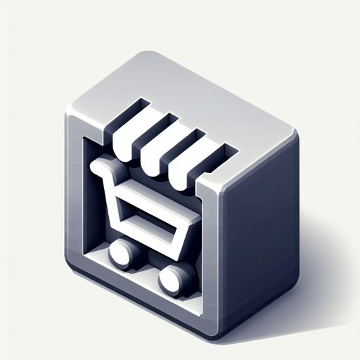 Shop_icon.
Single Game Texture.  In-Game asset.  2d.  Blank background.  High contrast.  No shadows