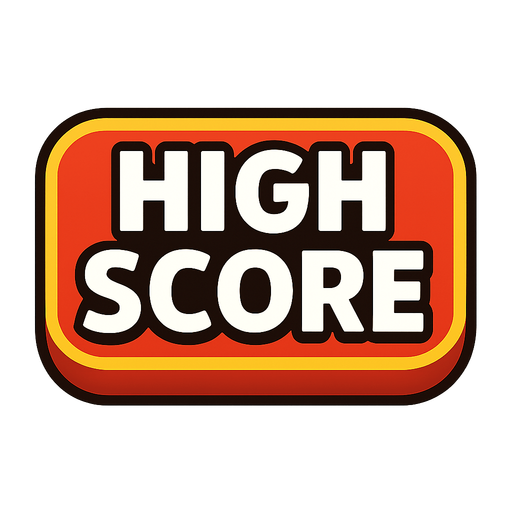 High score button.
In-Game asset.  2d.  High contrast.  No shadows