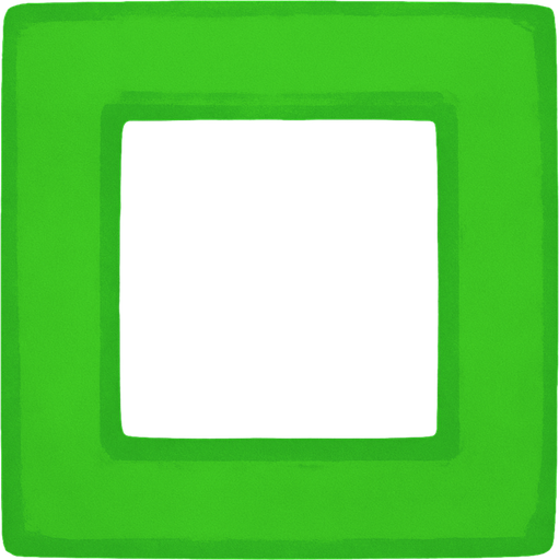 make green square but more opacity and only square middle empy.
In-Game asset.  2d.  High contrast.  No shadows