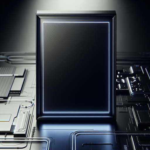 empty rectangular black board.
electronic style