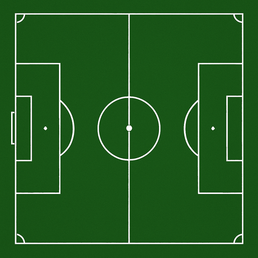 gerçek bir futbol sahası.
In-Game asset.  2d.  High contrast.  No shadows