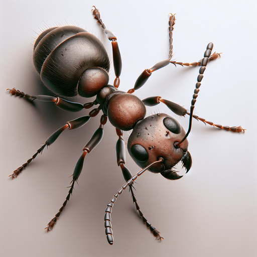 topdown 2d ant, blank background, no shadows.
Single Game Texture.  In-Game asset.  2d.  Blank background.  High contrast.  No shadows