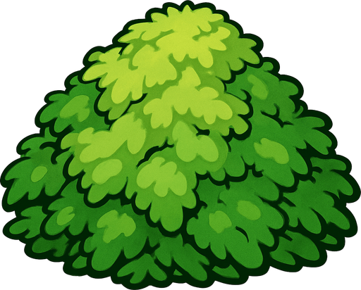 light green moss.
In-Game asset.  2d.  High contrast.  No shadows