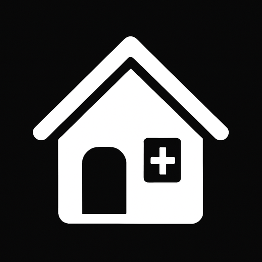 la figura de una casa color blanca simple para una interfaz.
In-Game asset.  2d.  High contrast.  No shadows