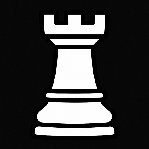 White Rook Chess.
In-Game asset.  2d.  High contrast.  No shadows