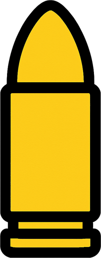 yellow bullet icon.
In-Game asset.  2d.  High contrast.  No shadows