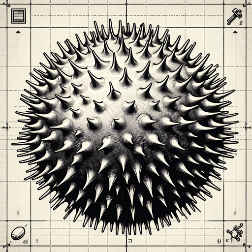 Puffer fish.
Single Game Texture. In-Game asset. 2d. Blank background. High contrast. No shadows.