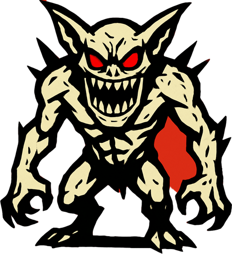 korkunç düşman.
In-Game asset.  2d.  High contrast.  No shadows