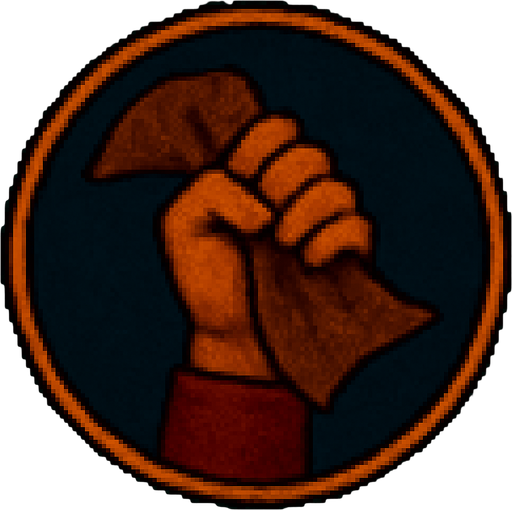 A hand with a piece of leather