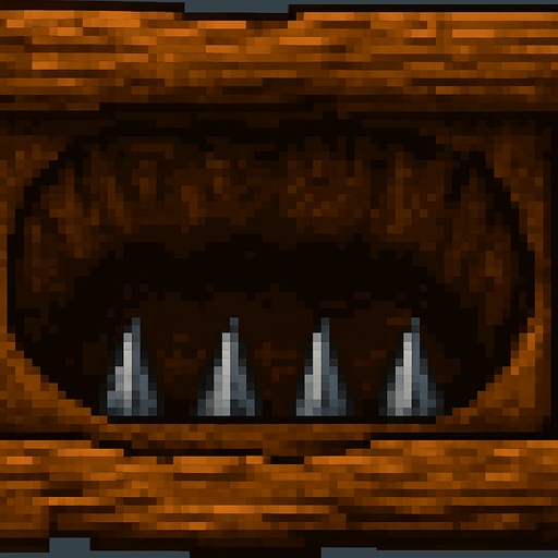 instead of grass add a whole with spikes at the bottom of it, keep it in 16 bit style