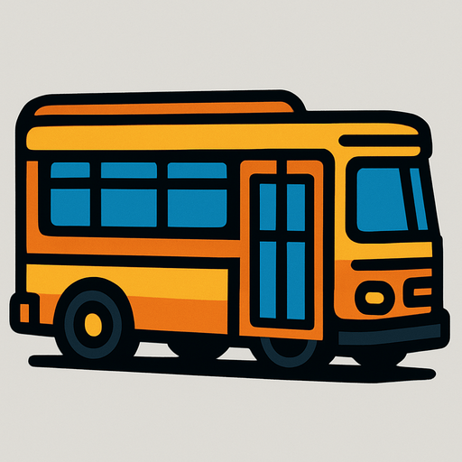 Bus.
In-Game asset.  2d.  High contrast.  No shadows