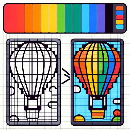 hot air balloon with simple pixel art.
Single Game Texture. In-Game asset. 2d. Blank background. High contrast. No shadows.