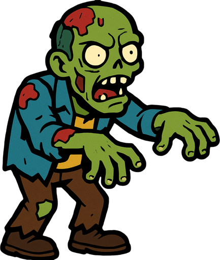 zombie.
In-Game asset.  2d.  High contrast.  No shadows