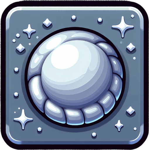 2d 16 bit silver pearl shell top down.
Single Game Texture.  In-Game asset.  2d.  Blank background.  High contrast.  No shadows