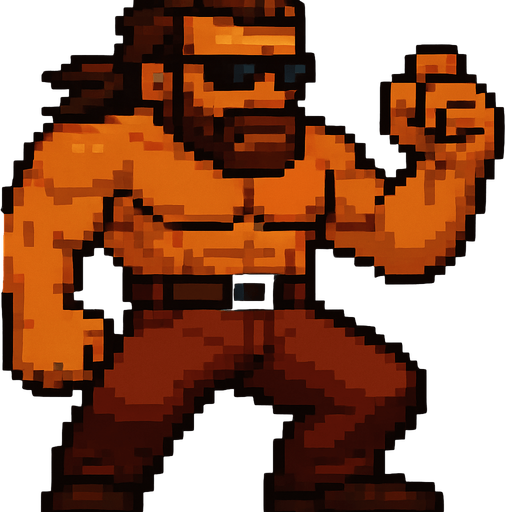 The silhouette of the very big gun that the man hides in his pants creates a big bump towards to ground with the tension of the pants