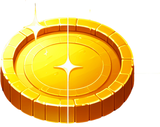 moneda de gold.
Single Game Texture.  In-Game asset.  2d.  Blank background.  High contrast.  No shadows