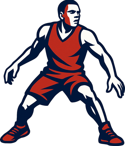 Basketbol oyuncusu yap ama elinde top olmasın.
In-Game asset.  2d.  High contrast.  No shadows