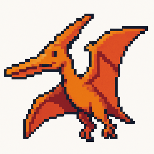Pteranodon pixel.
In-Game asset.  2d.  High contrast.  No shadows